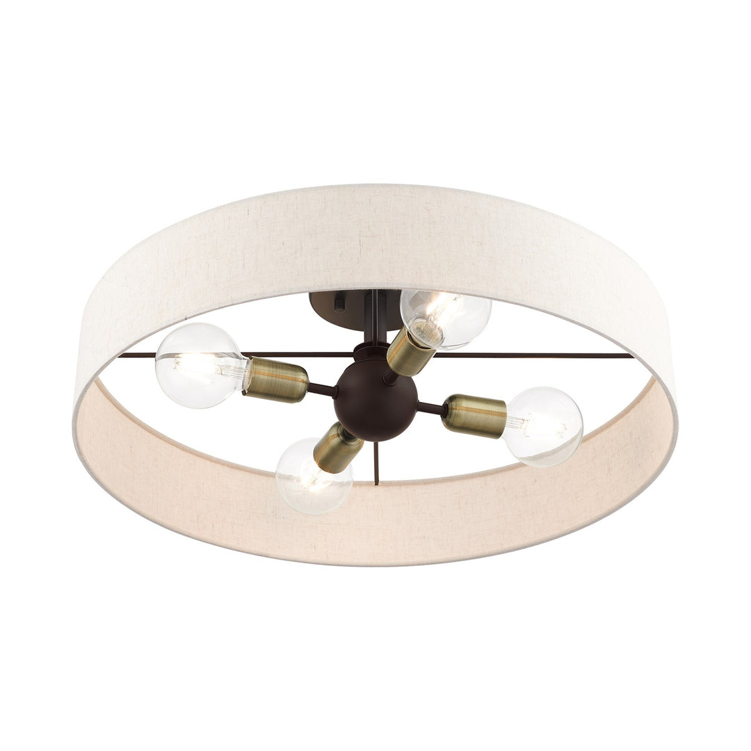 4 Light Bronze Semi Flush Mount