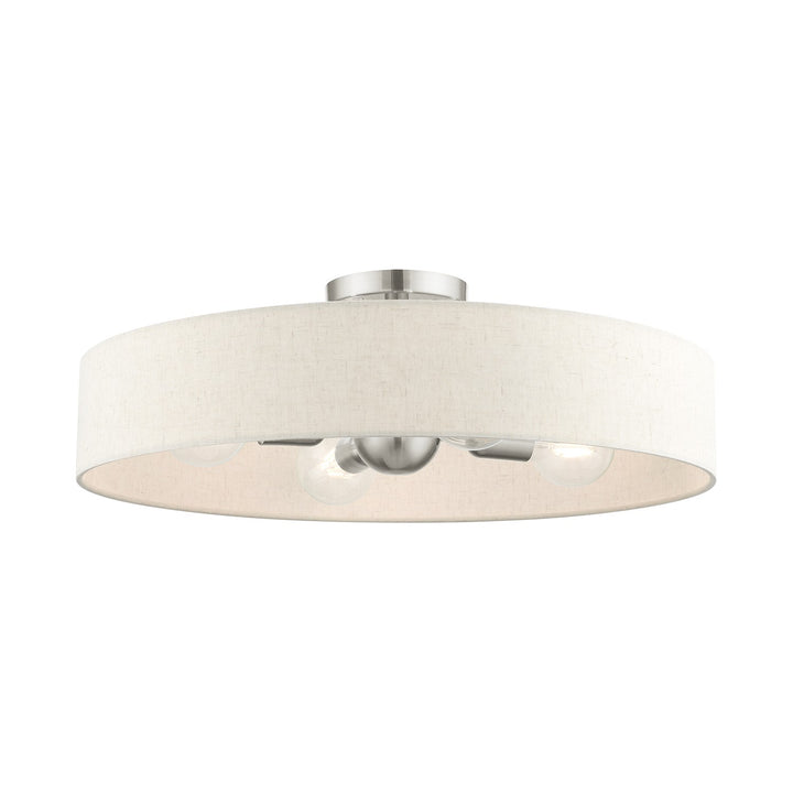4 Light Brushed Nickel Semi Flush Mount by Livex Lighting