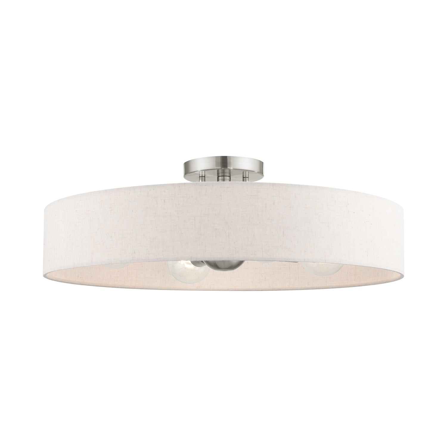 4 Light Brushed Nickel Semi Flush Mount