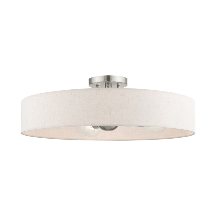 4 Light Brushed Nickel Semi Flush Mount