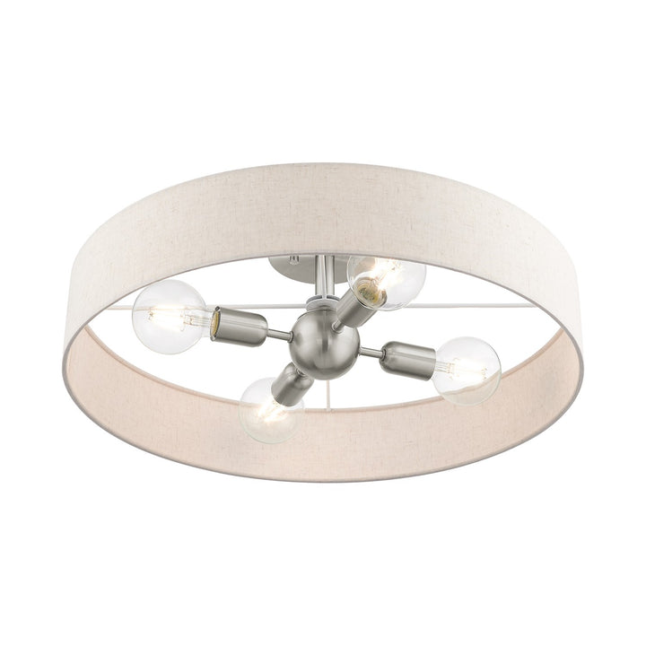 4 Light Brushed Nickel Semi Flush Mount