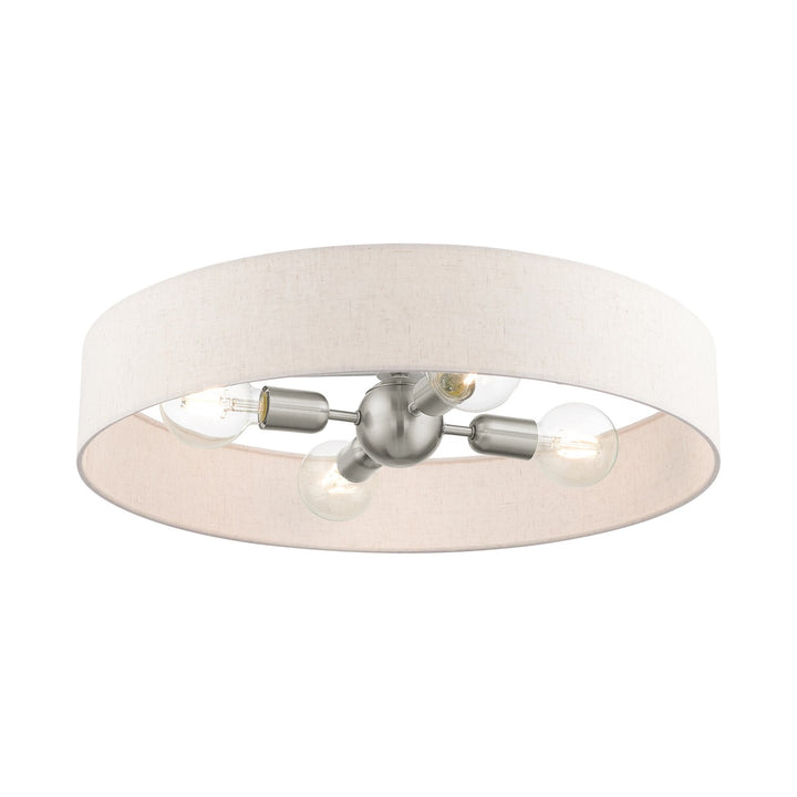 4 Light Brushed Nickel Semi Flush Mount