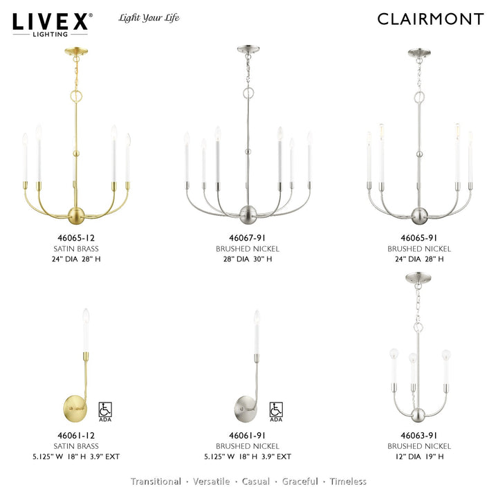 7 Light Brushed Nickel Chandelier