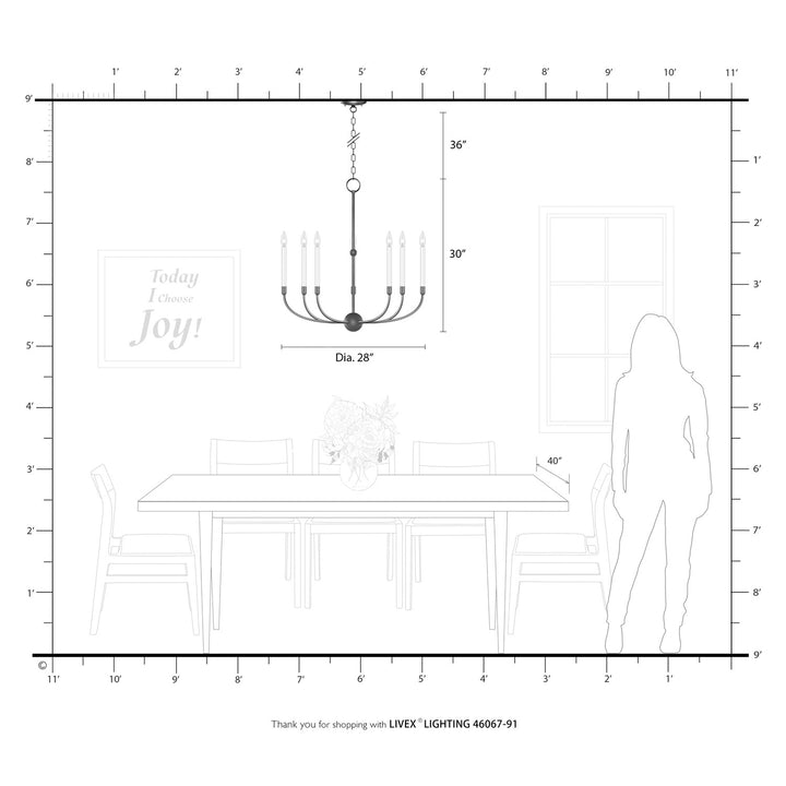 7 Light Brushed Nickel Chandelier