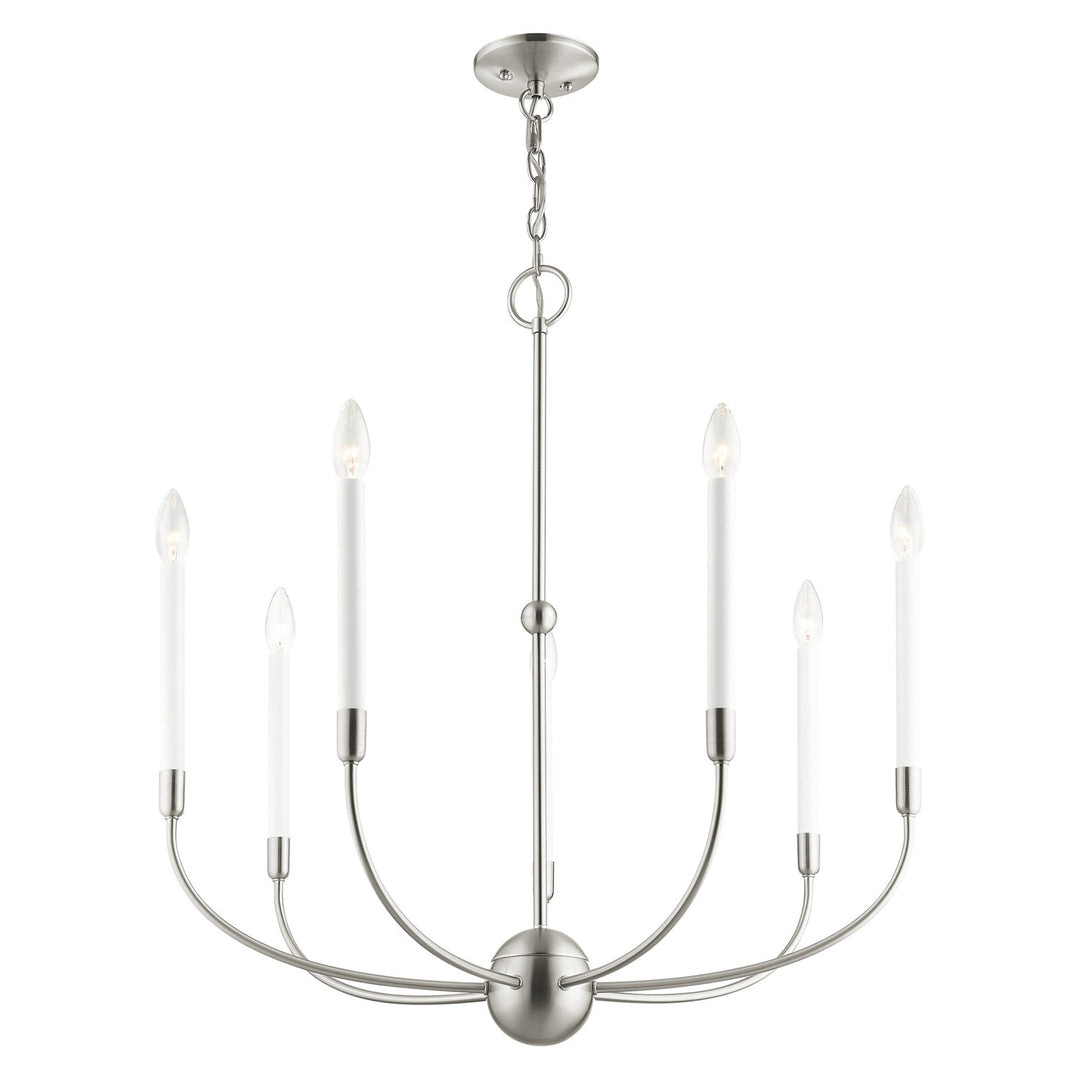 7 Light Brushed Nickel Chandelier