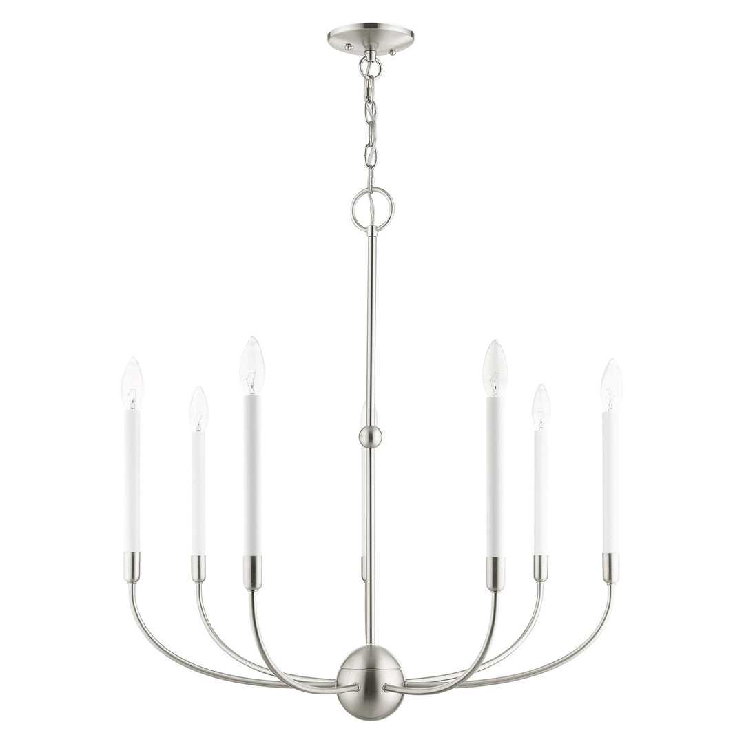 7 Light Brushed Nickel Chandelier