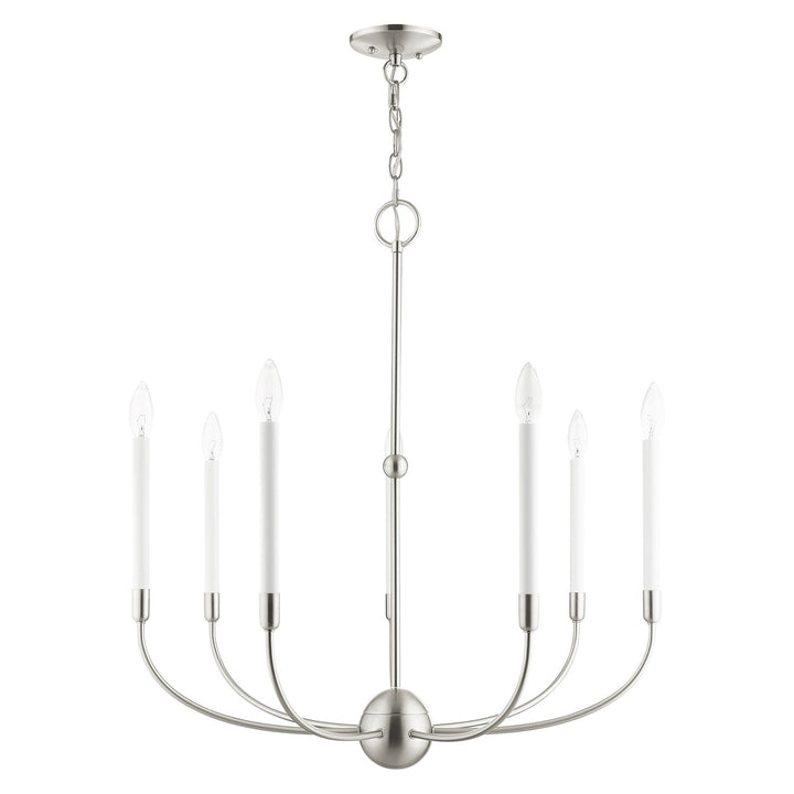 7 Light Brushed Nickel Chandelier