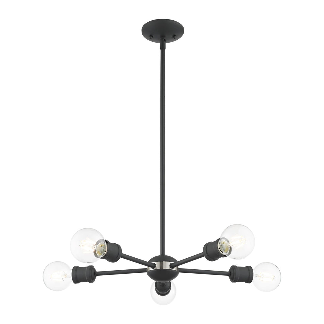5 Light Scandinavian Gray Chandelier