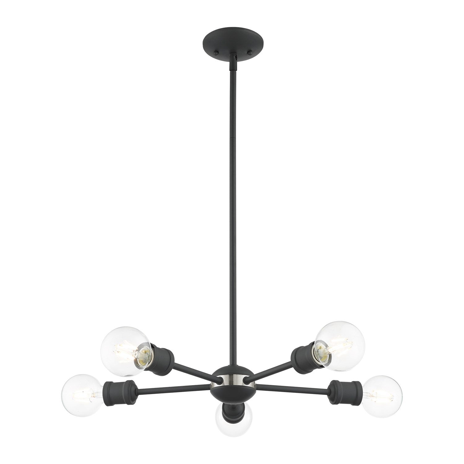 5 Light Scandinavian Gray Chandelier
