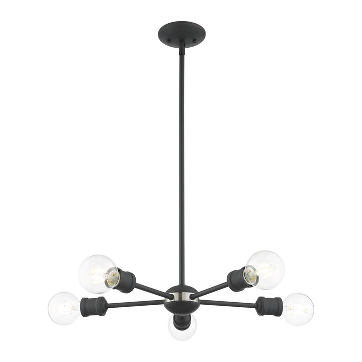 5 Light Scandinavian Gray Chandelier