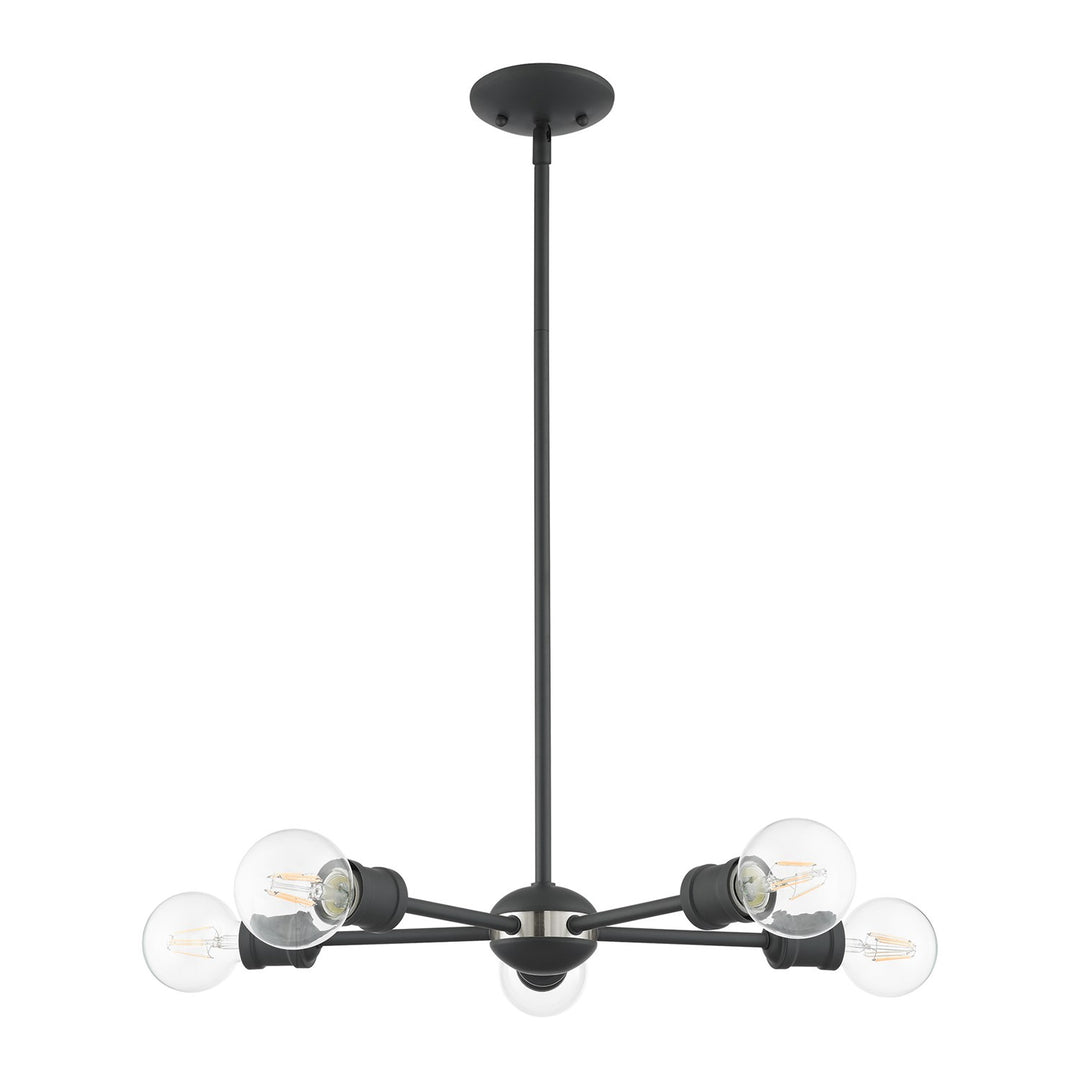 5 Light Scandinavian Gray Chandelier