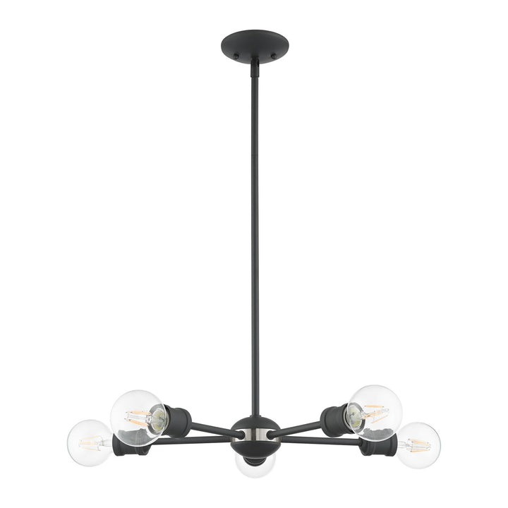 5 Light Scandinavian Gray Chandelier