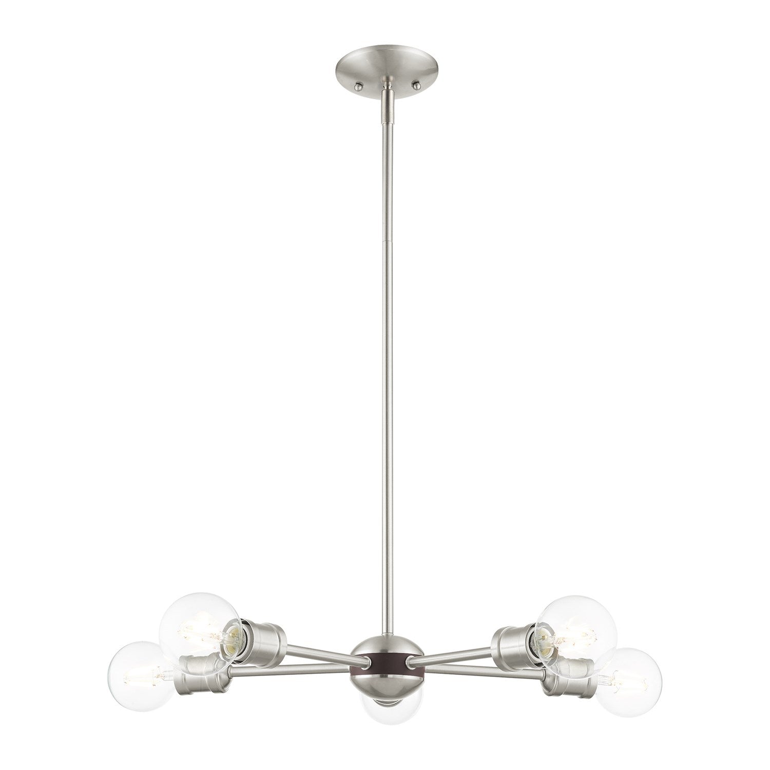 3 Light Brushed Nickel Chandelier by Livex Lighting