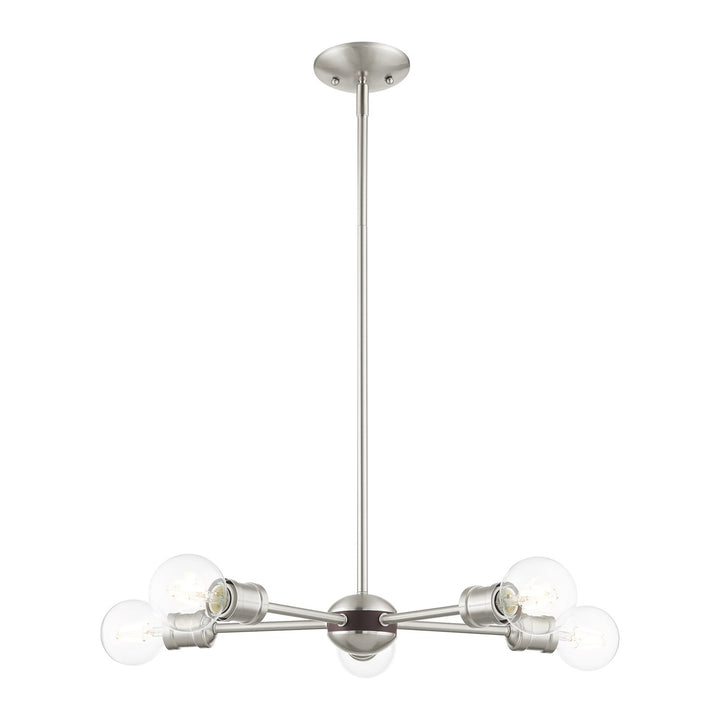 3 Light Brushed Nickel Chandelier by Livex Lighting