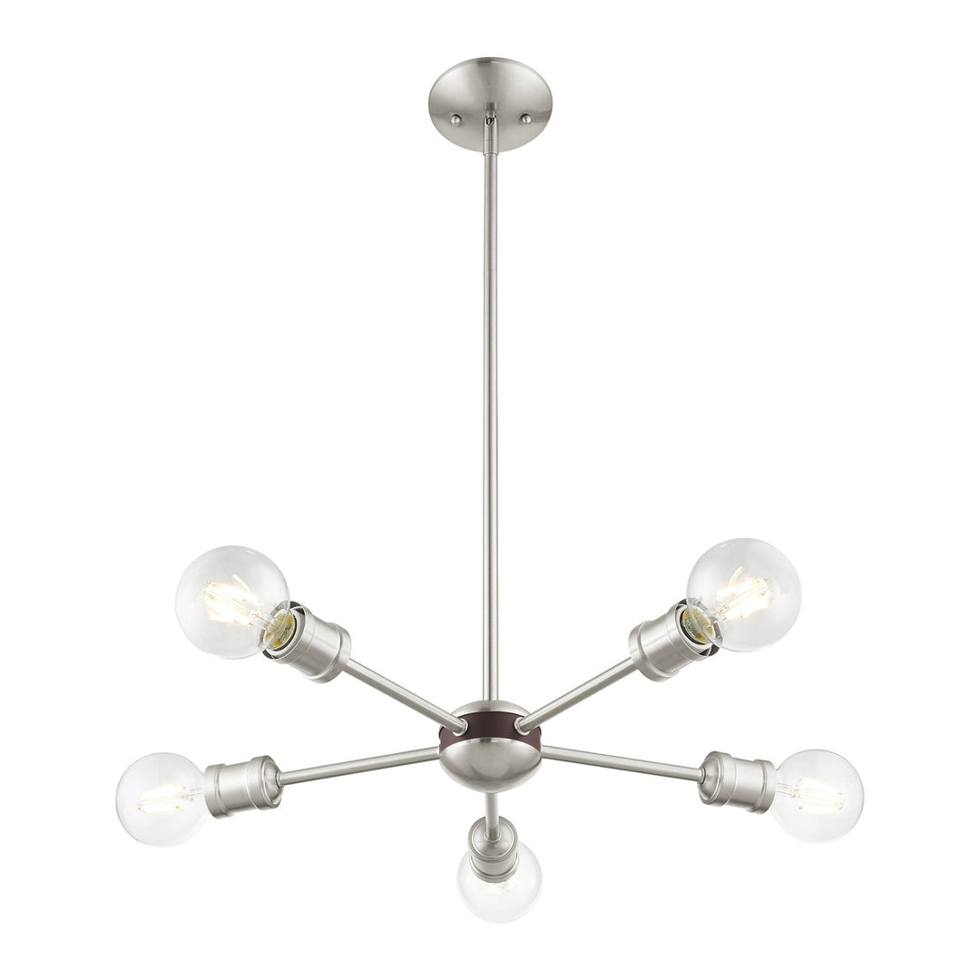 3 Light Brushed Nickel Chandelier