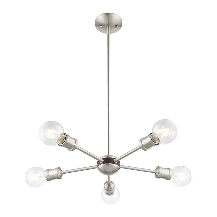 3 Light Brushed Nickel Chandelier