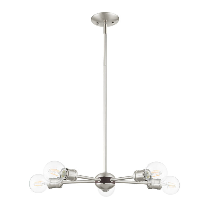 3 Light Brushed Nickel Chandelier