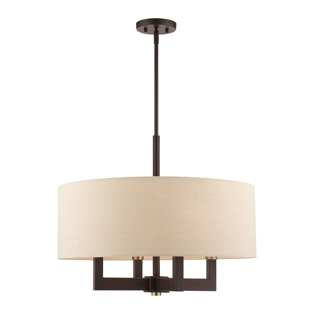 4 Light Bronze Chandelier by Livex Lighting