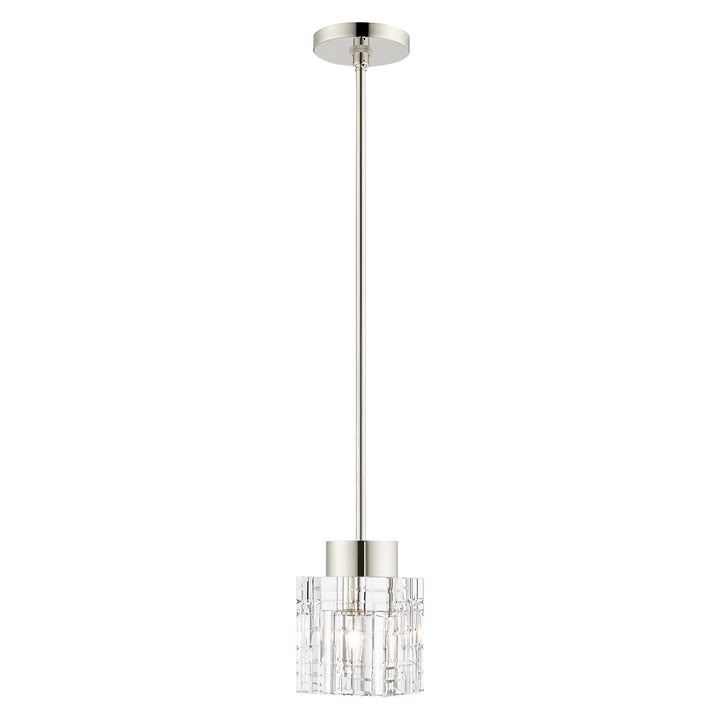 1 Light Polished Nickel Single Pendant by Livex Lighting