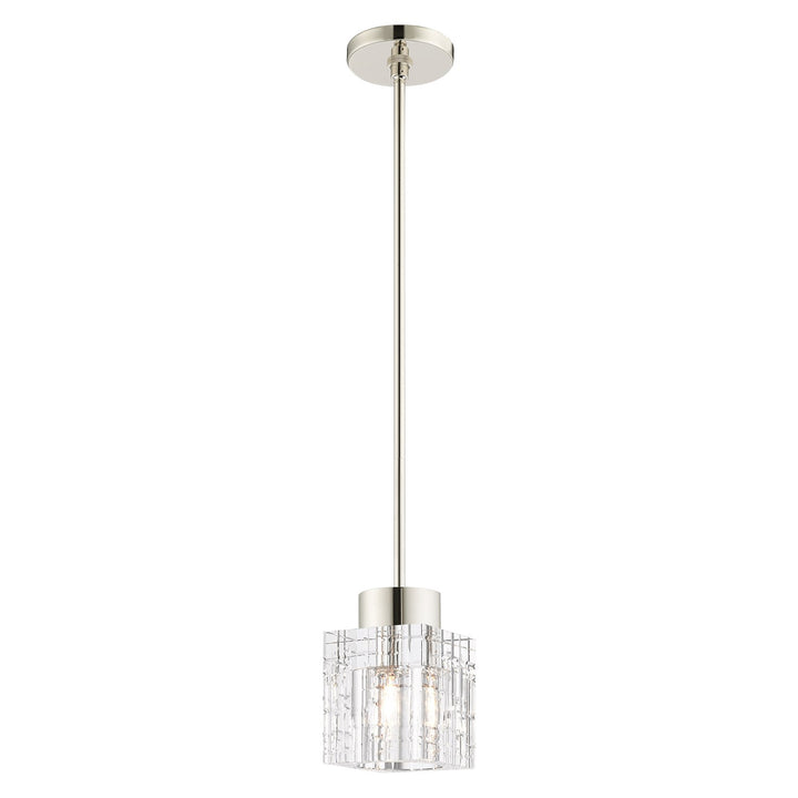 1 Light Polished Nickel Single Pendant
