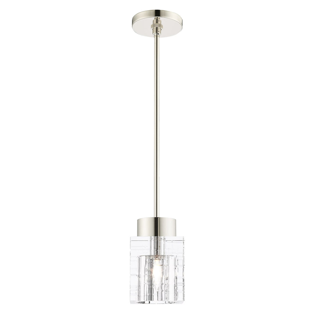 1 Light Polished Nickel Single Pendant