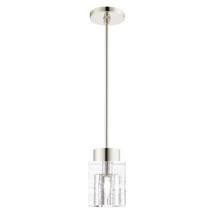 1 Light Polished Nickel Single Pendant