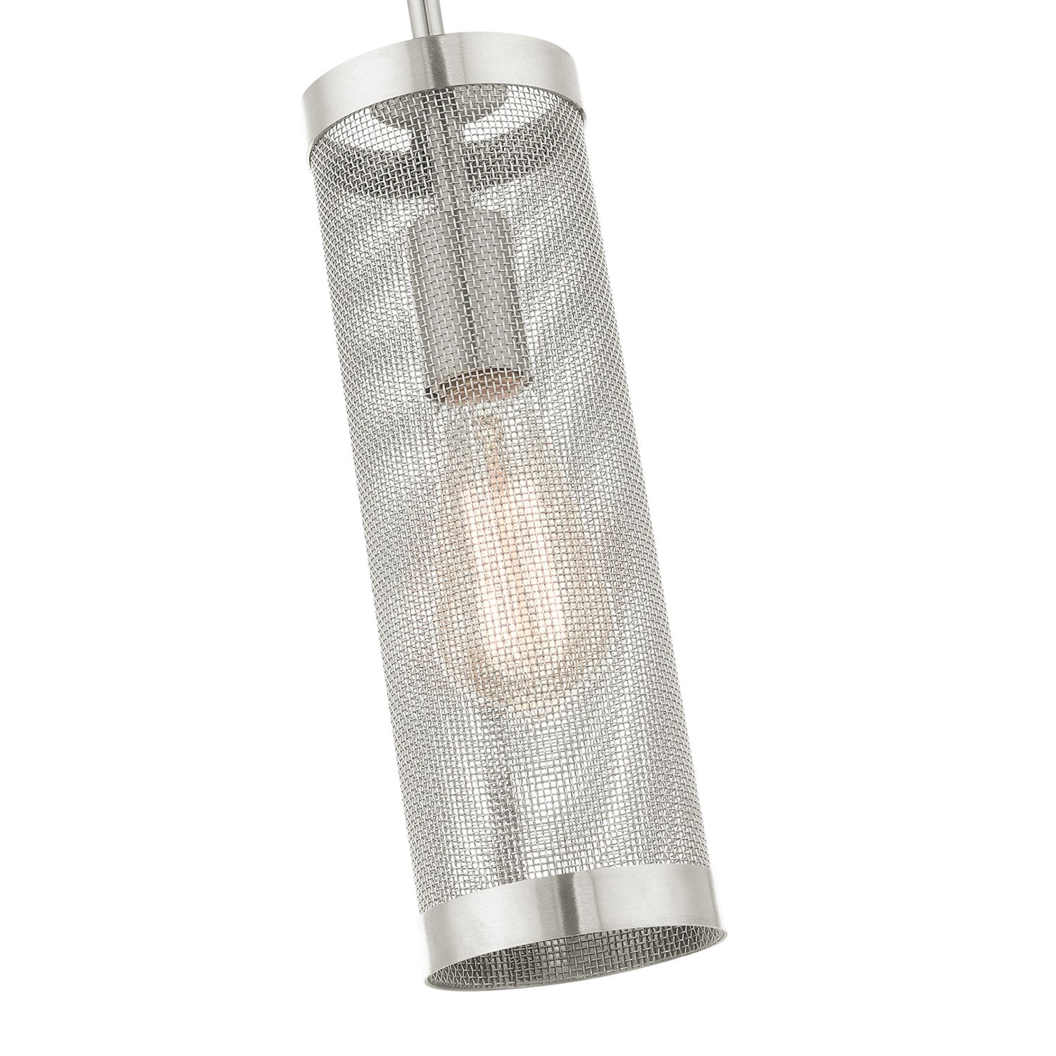 1 Light Brushed Nickel Pendant