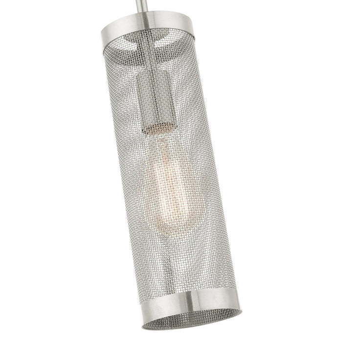 1 Light Brushed Nickel Pendant