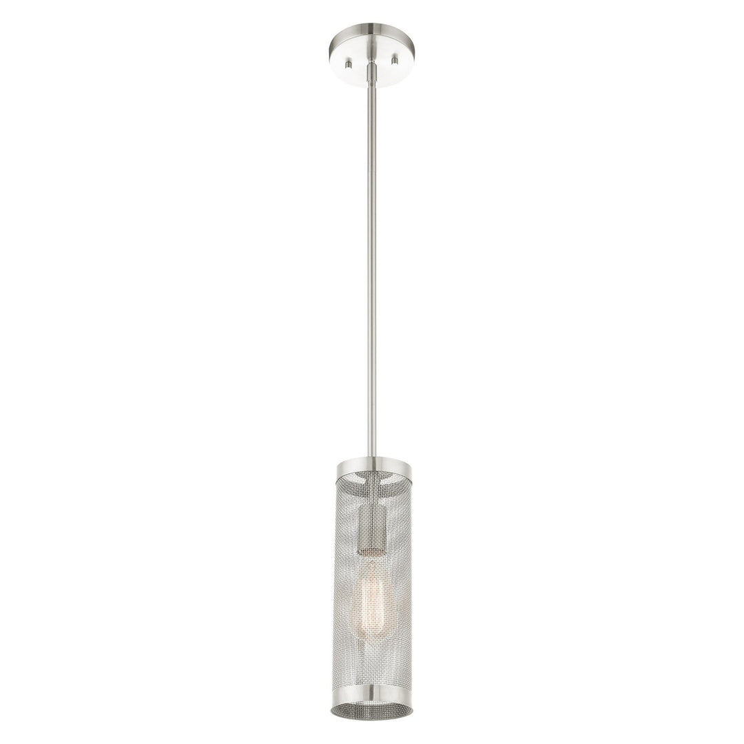 1 Light Brushed Nickel Pendant