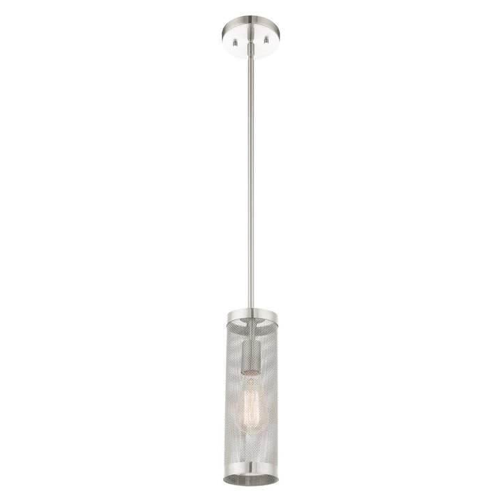 1 Light Brushed Nickel Pendant