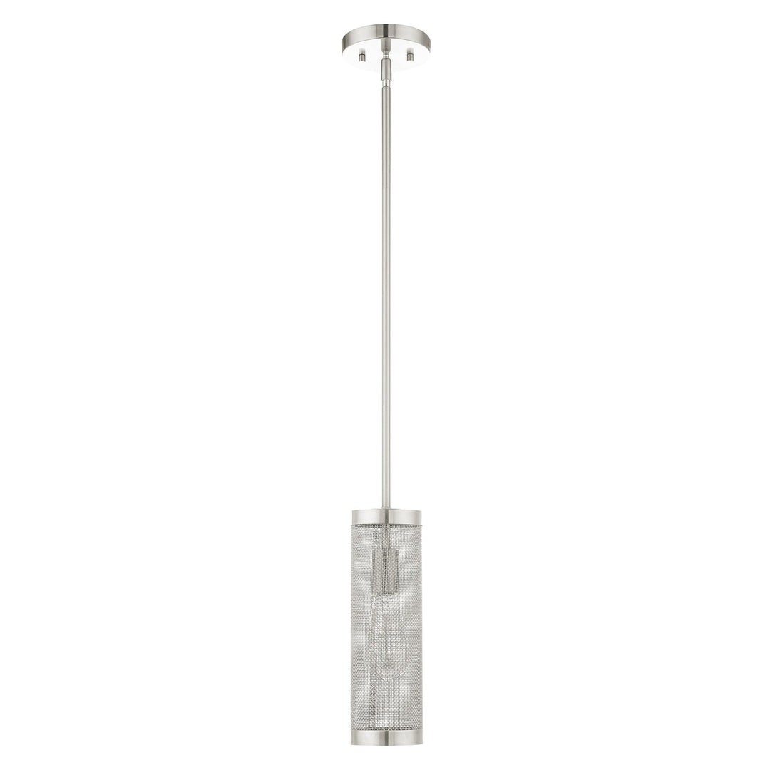 1 Light Brushed Nickel Pendant