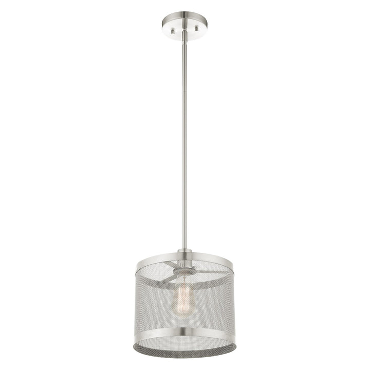 1 Light Brushed Nickel Pendant
