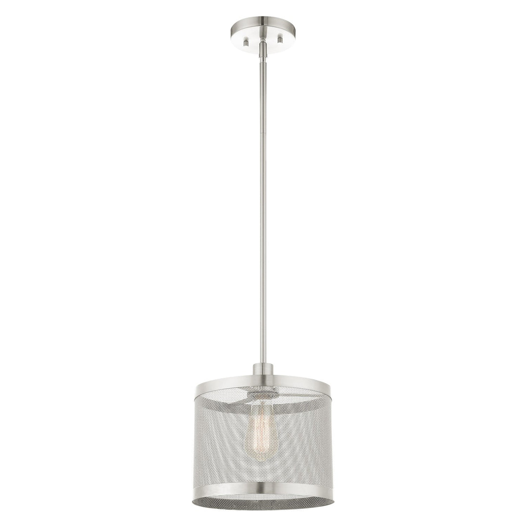 1 Light Brushed Nickel Pendant
