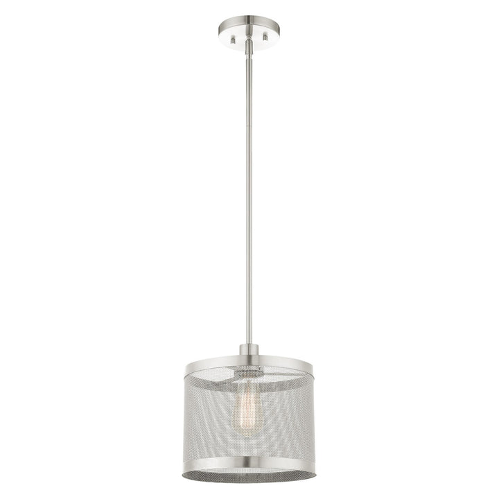 1 Light Brushed Nickel Pendant