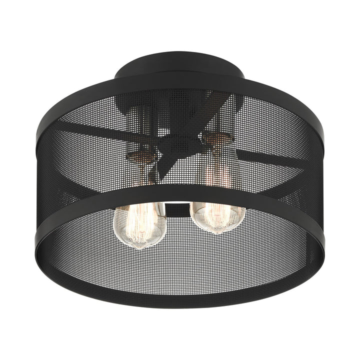 2 Light Black Semi Flush Mount