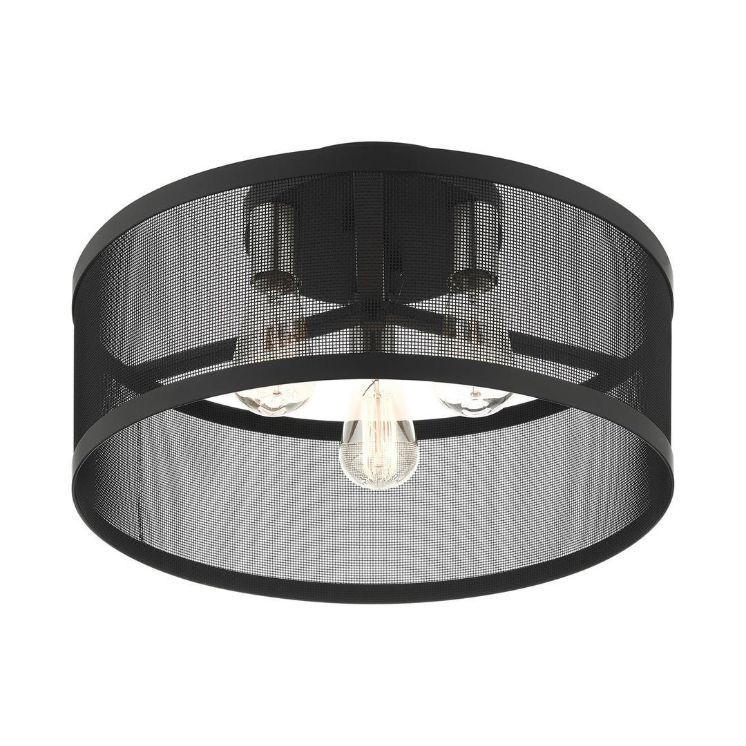 3 Light Black Semi Flush Mount