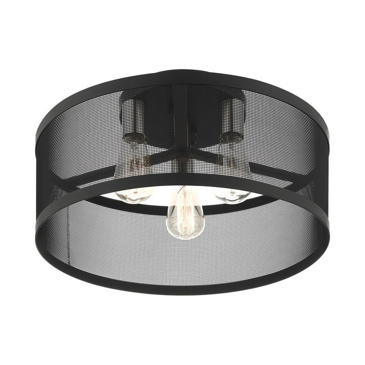 3 Light Black Semi Flush Mount