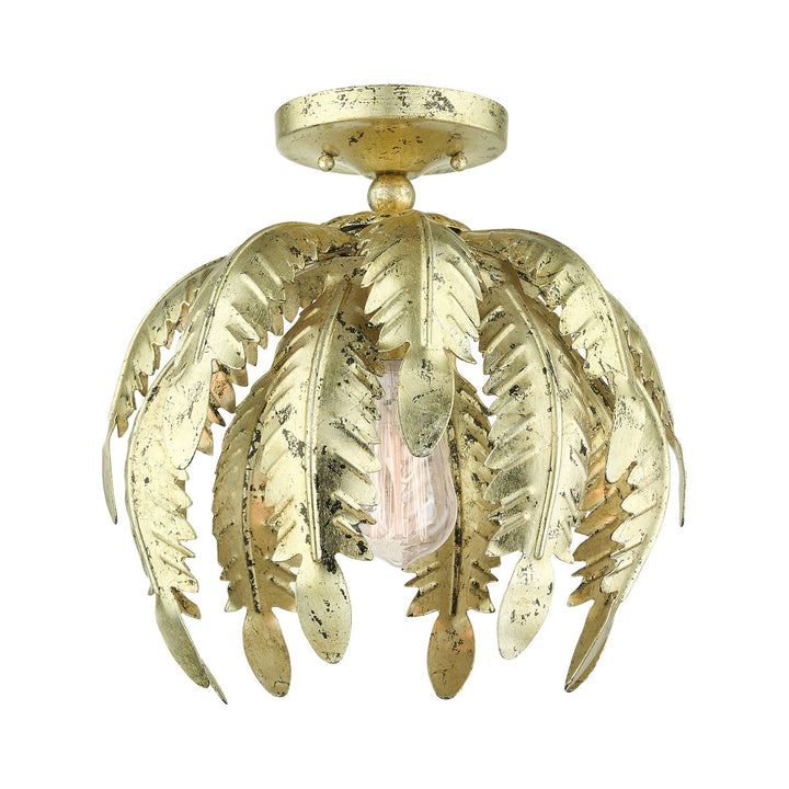 1 Light Winter Gold Semi Flush by Livex Lighting