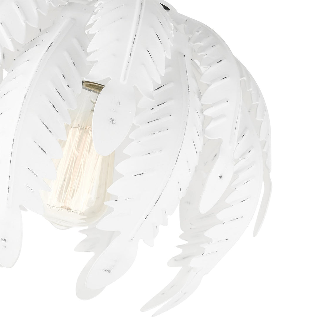 1 Light Antique White Semi Flush