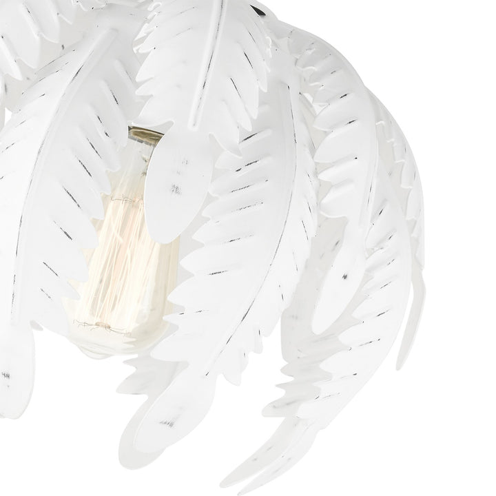 1 Light Antique White Semi Flush
