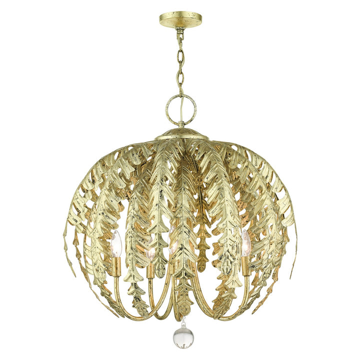 5 Light Winter Gold Chandelier by Livex Lighting