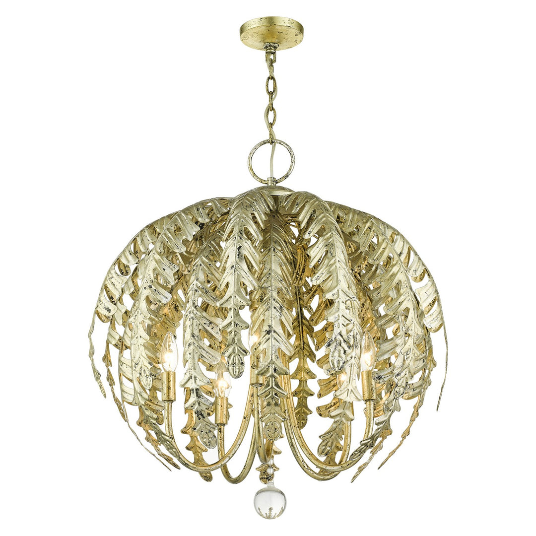 5 Light Winter Gold Chandelier
