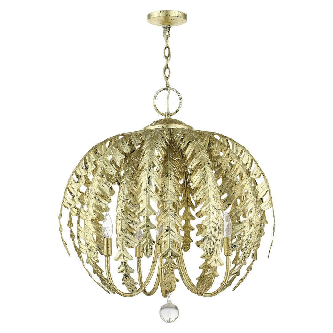 5 Light Winter Gold Chandelier