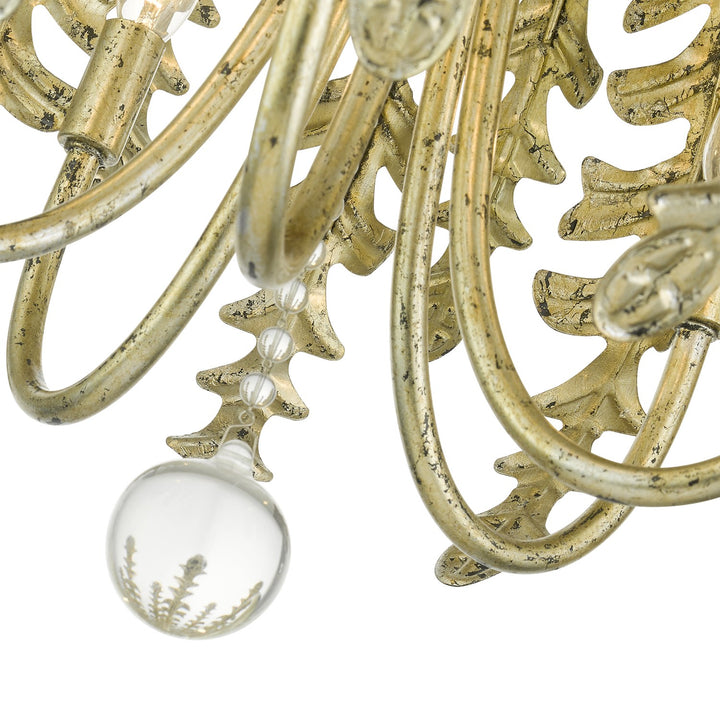 5 Light Winter Gold Chandelier
