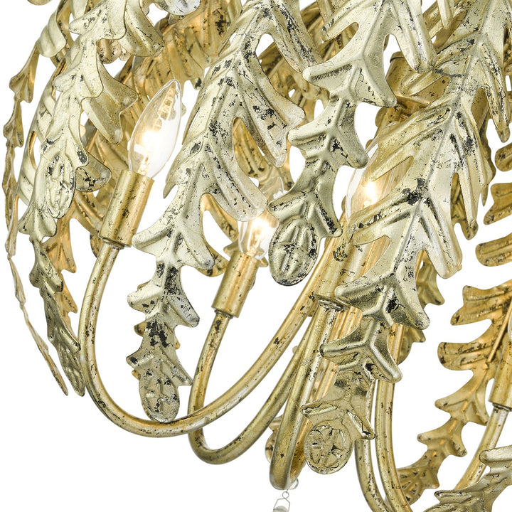 5 Light Winter Gold Chandelier