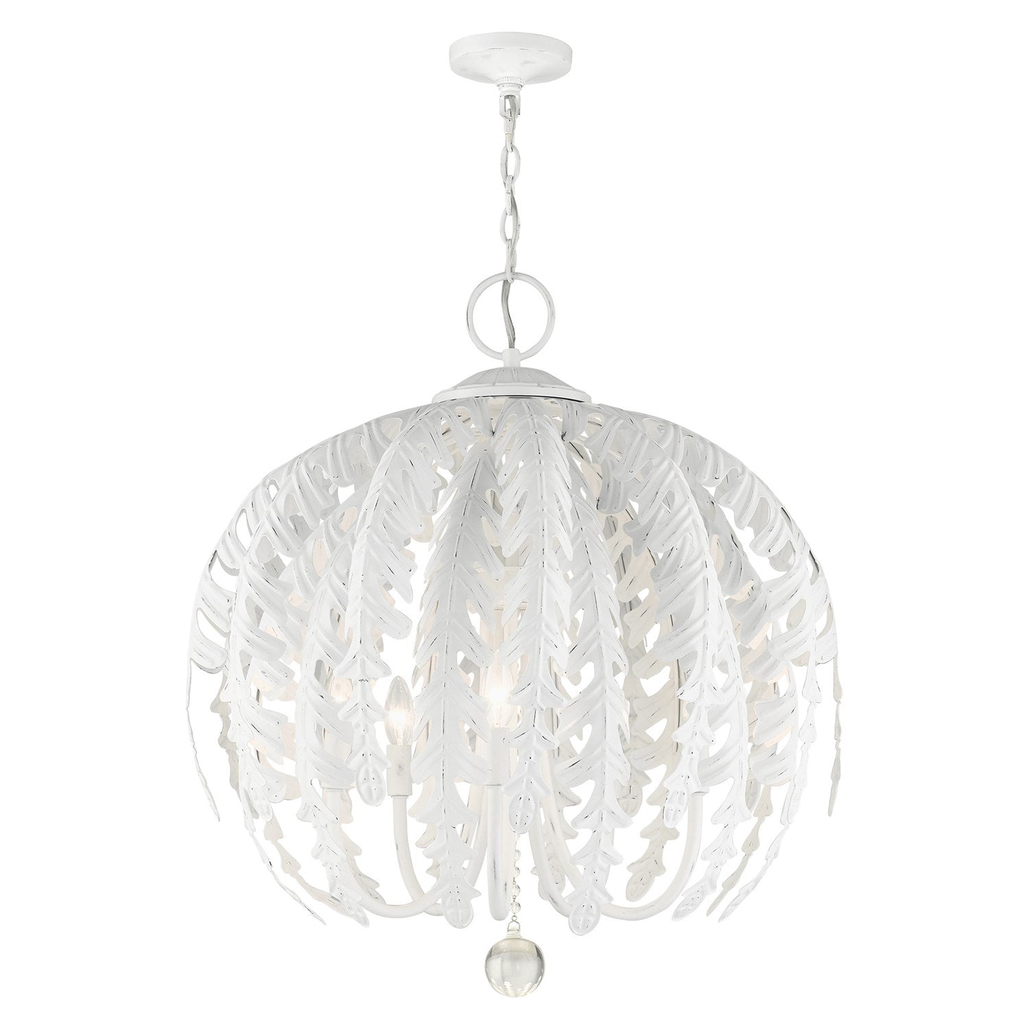5 Light Antique White Chandelier by Livex Lighting
