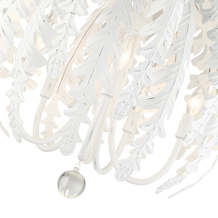 5 Light Antique White Chandelier