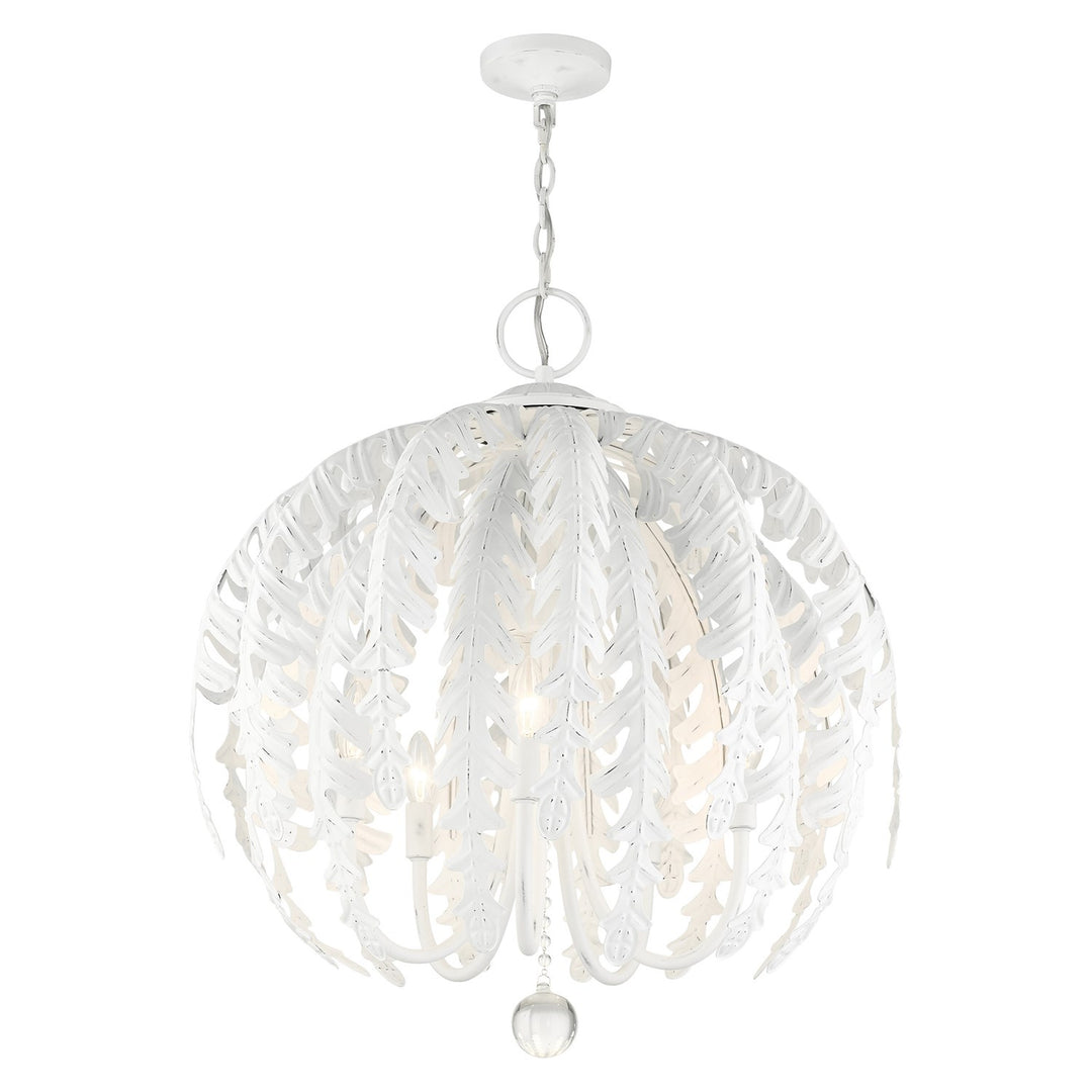 5 Light Antique White Chandelier