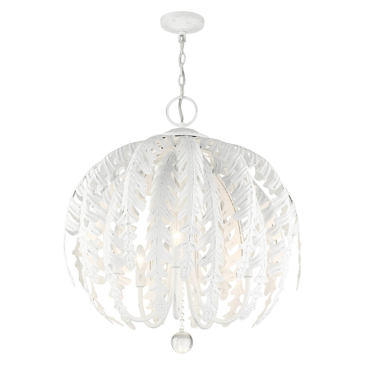 5 Light Antique White Chandelier