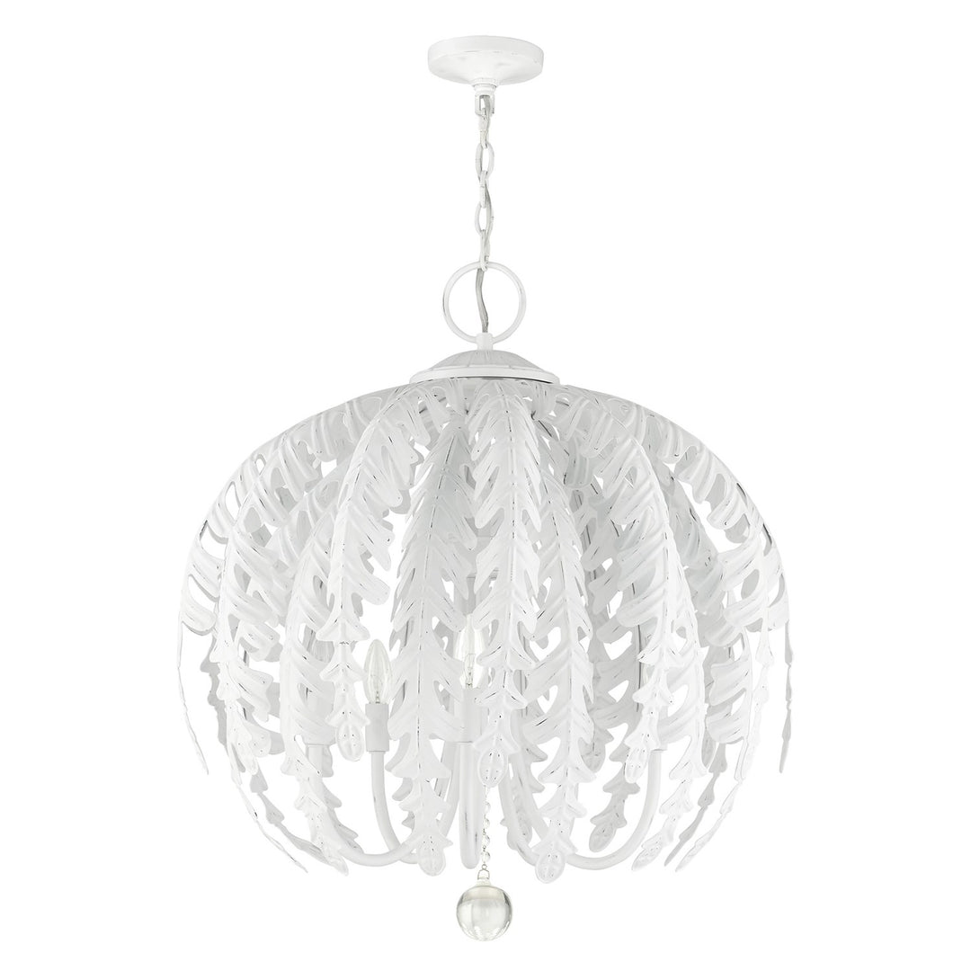 5 Light Antique White Chandelier